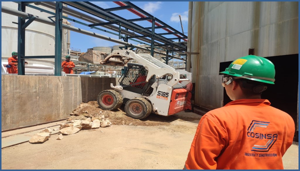 Obra civil excavación y retiro de escombros